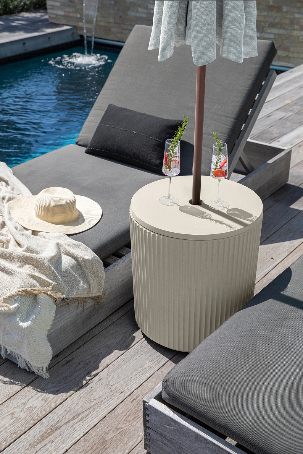 Outdoor side table online cooler