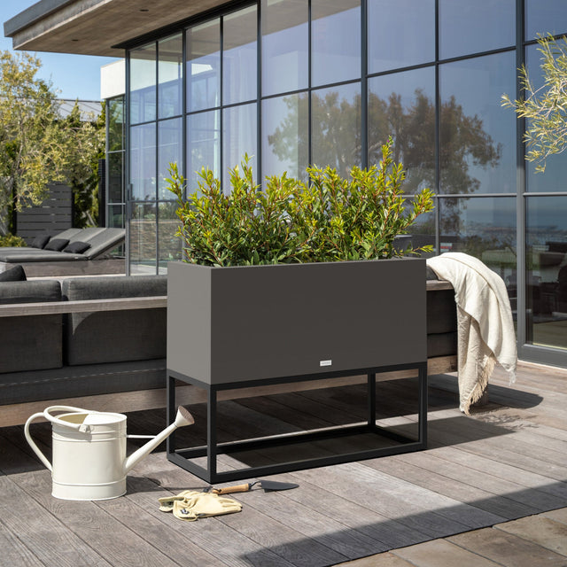 block raised long box planter