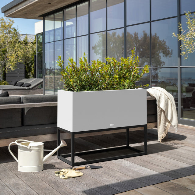 block raised long box planter