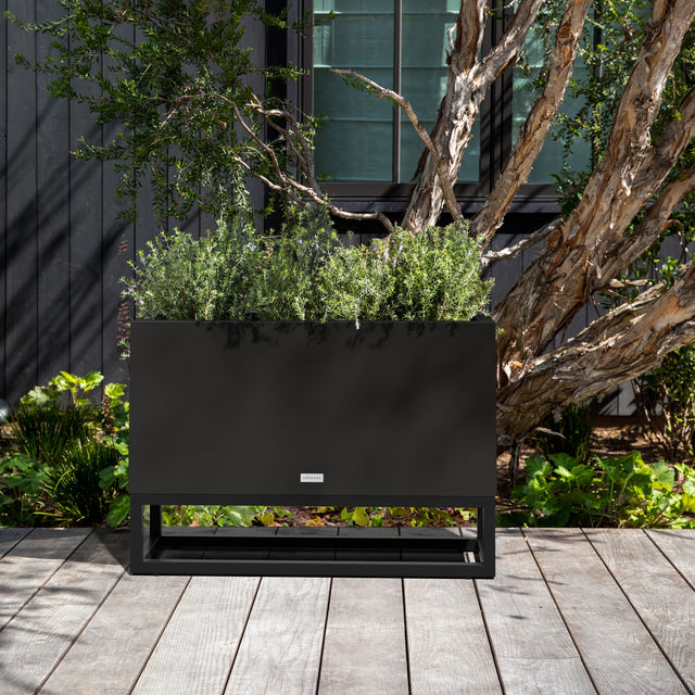 block raised long box planter