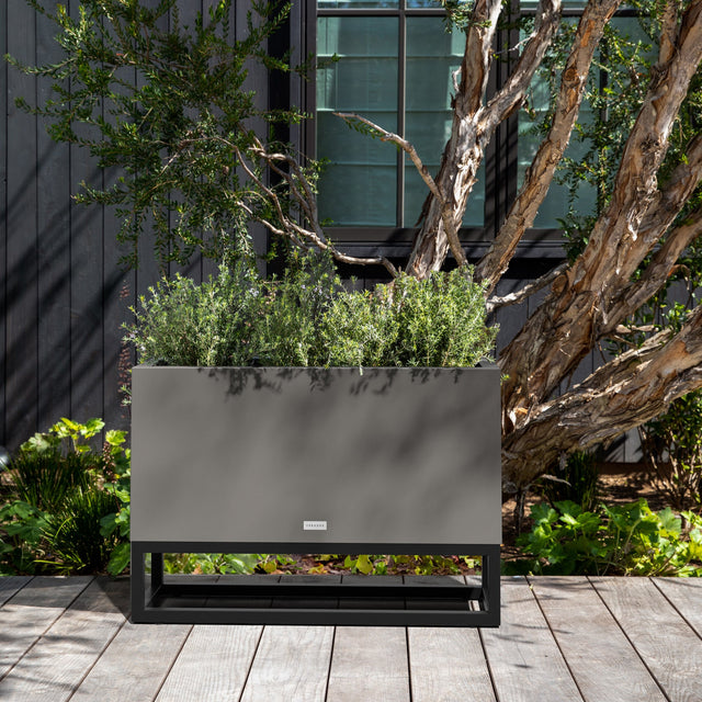 block raised long box planter