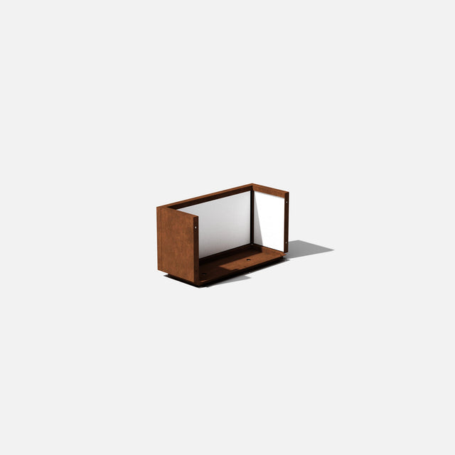 corten long box planter