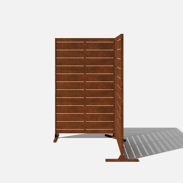 corten linear privacy screen sets