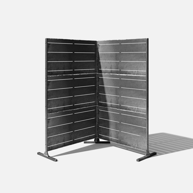 corten linear privacy screen sets