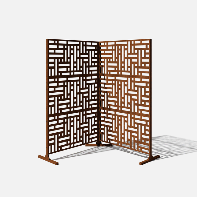 corten blocks privacy screen sets