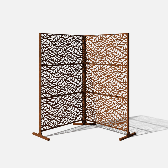 corten flowleaf privacy screen sets