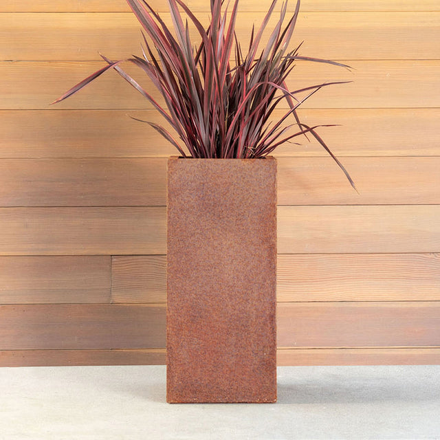 corten pedestal planter