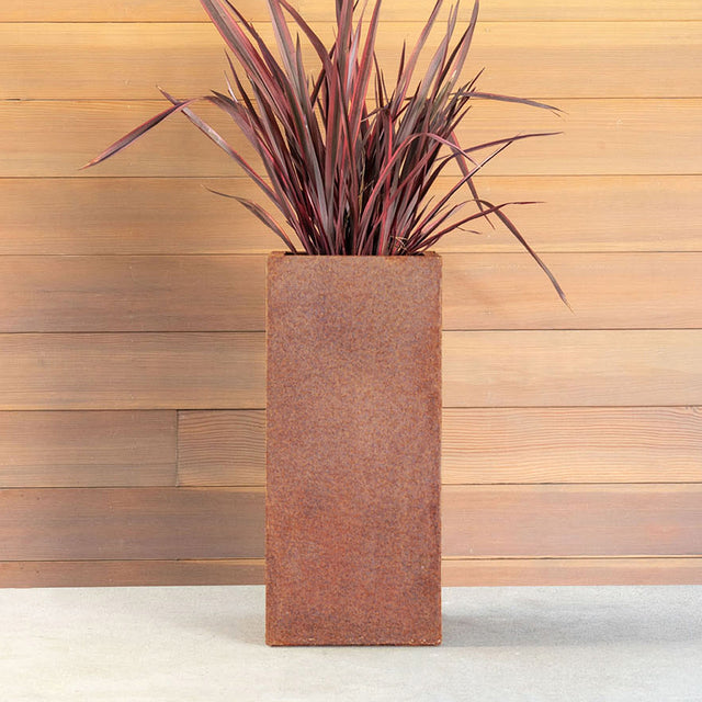 corten pedestal planter