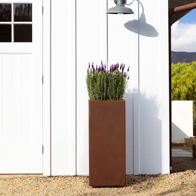 corten pedestal planter