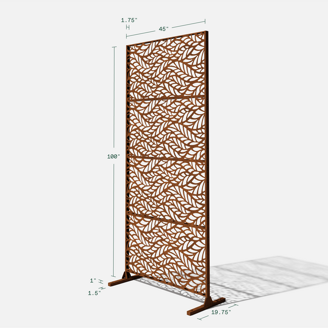 corten flowleaf privacy screen sets