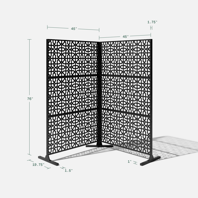 corten parilla privacy screen sets