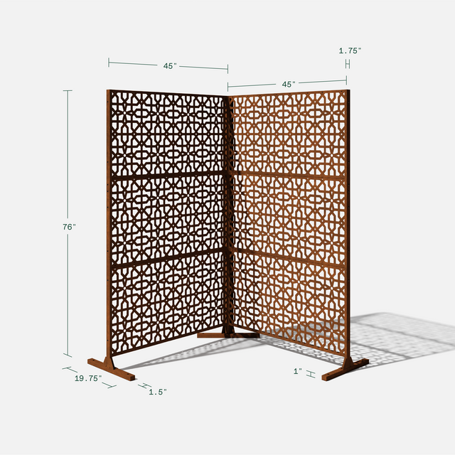 corten parilla privacy screen sets
