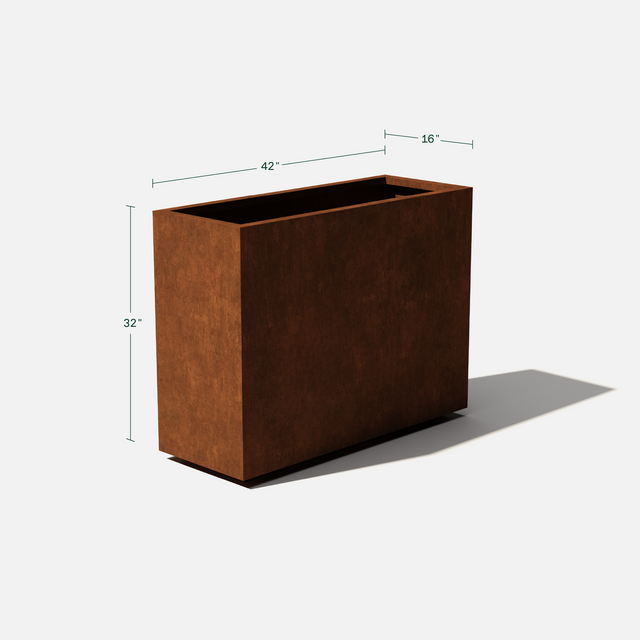 corten span planter