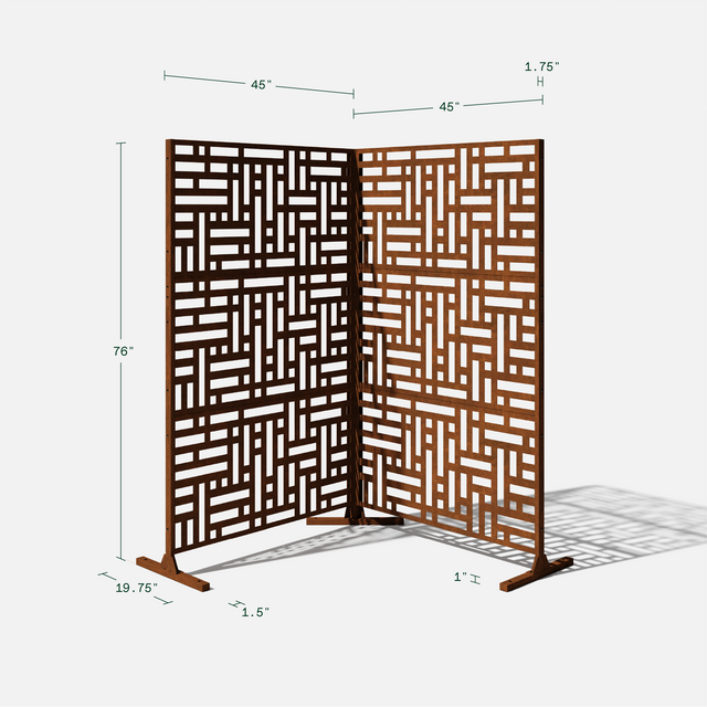 corten blocks privacy screen sets