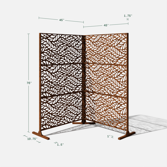corten flowleaf privacy screen sets