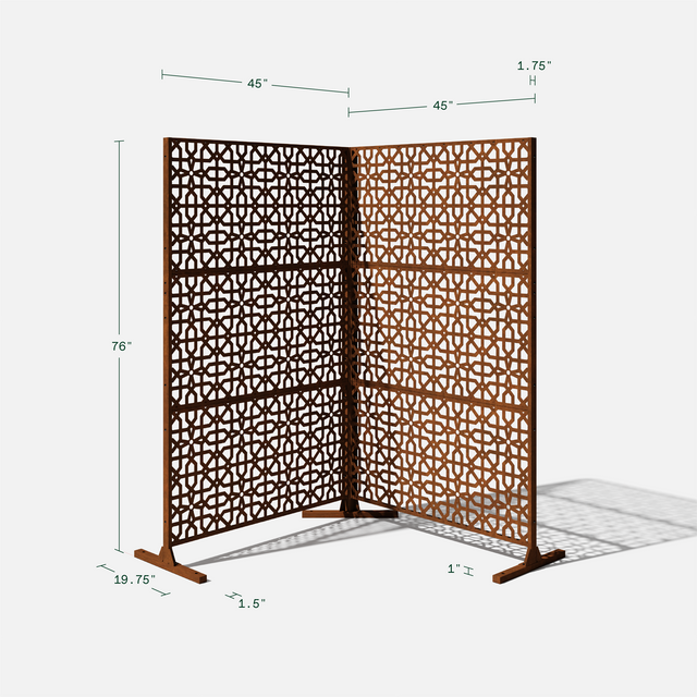 corten parilla privacy screen sets