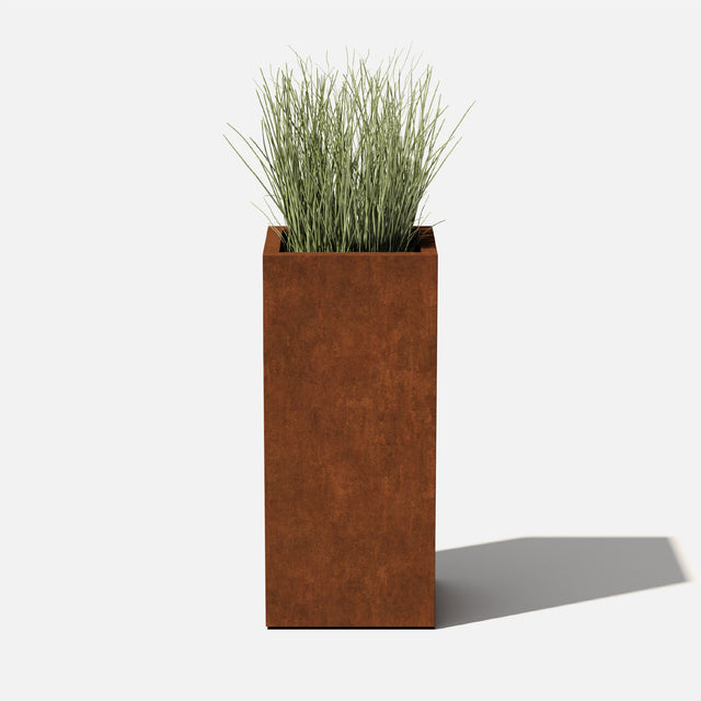 corten pedestal planter