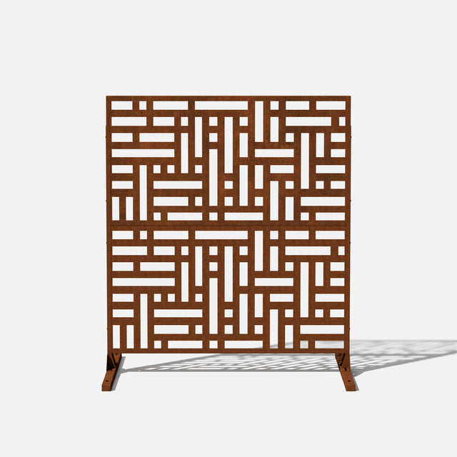 corten blocks privacy screen sets