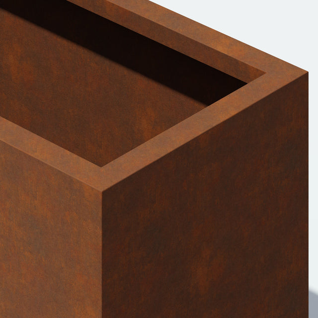 corten long box planter