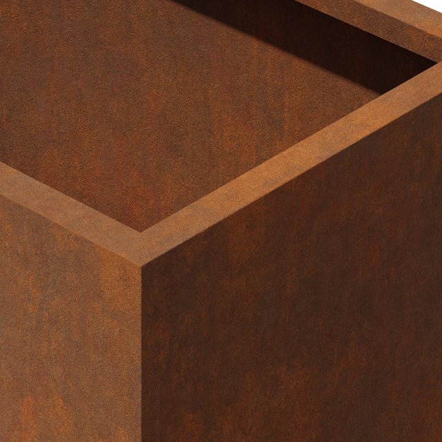 corten long box planter