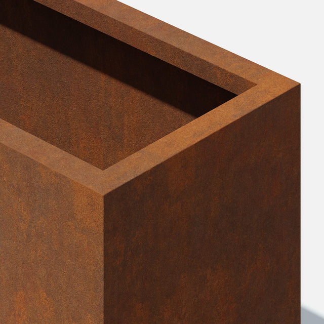 corten long box planter