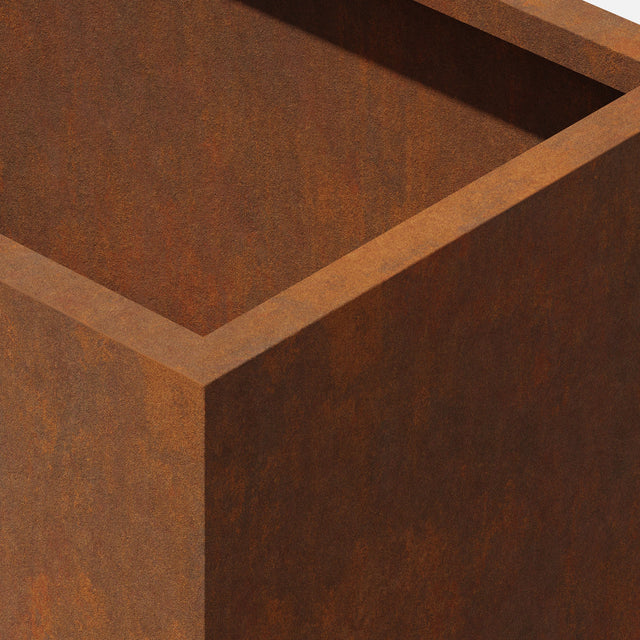 corten long box planter