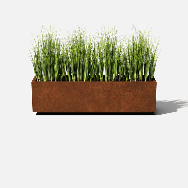 corten long box planter
