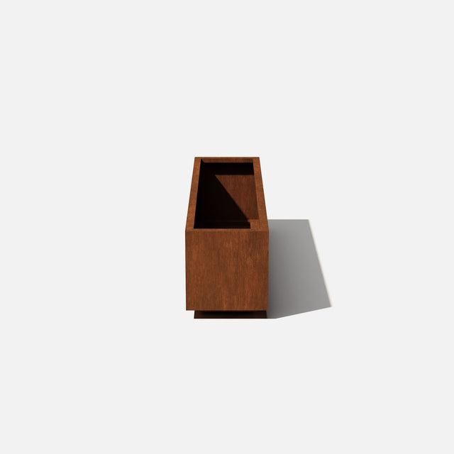 corten long box planter