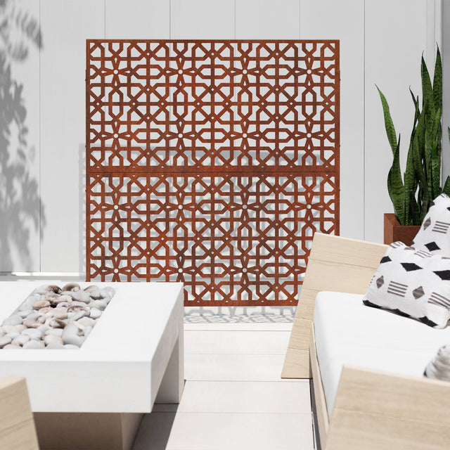 corten parilla privacy screen sets