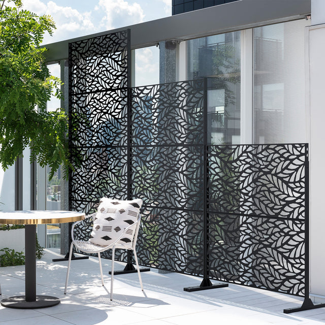 corten flowleaf privacy screen sets