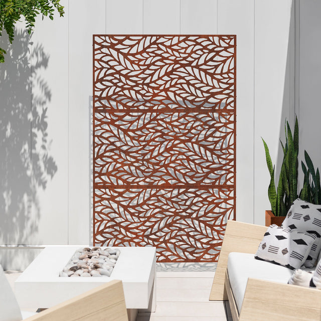 corten flowleaf privacy screen sets