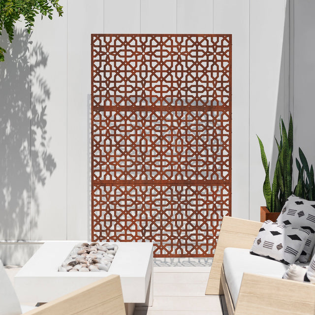 corten parilla privacy screen sets