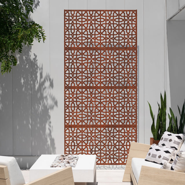corten parilla privacy screen sets