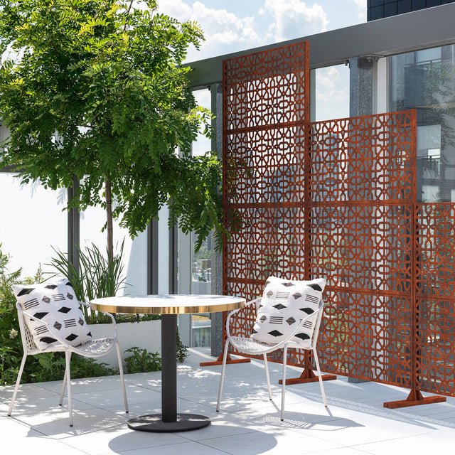corten parilla privacy screen sets
