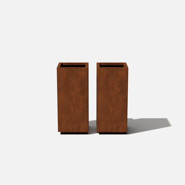 corten pedestal planter