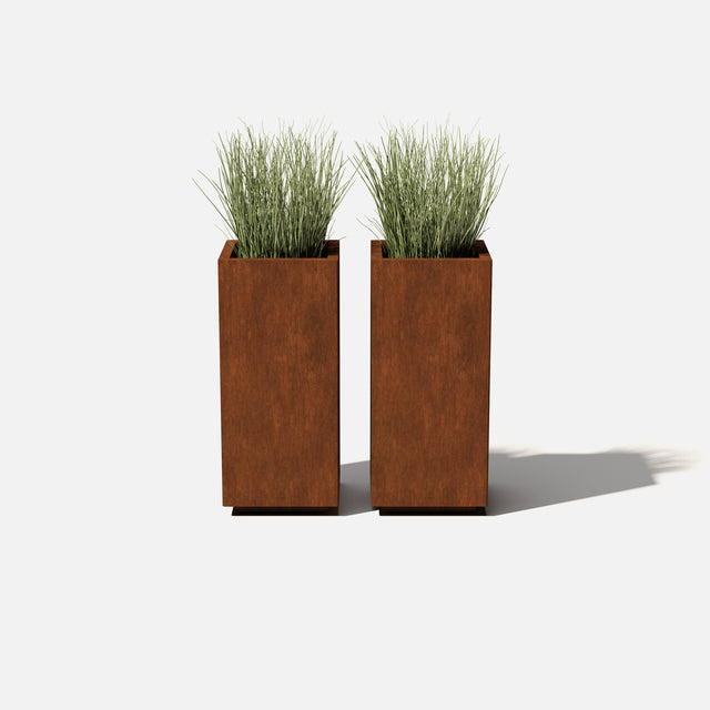 corten pedestal planter