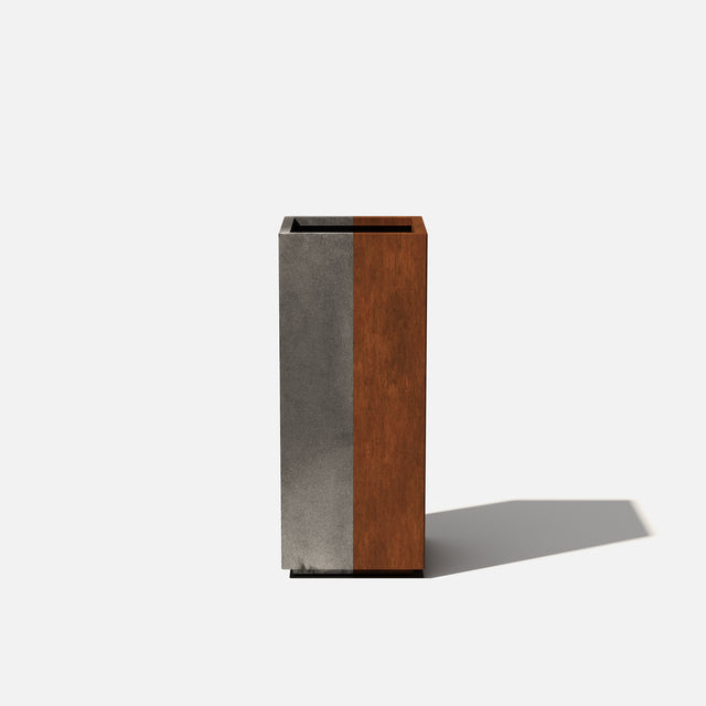 corten pedestal planter
