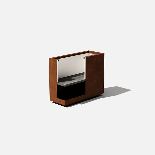 corten span planter