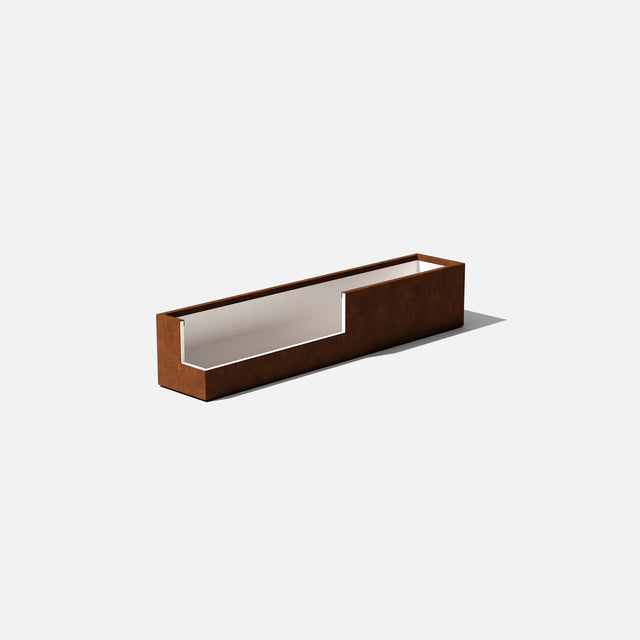 corten window box planter