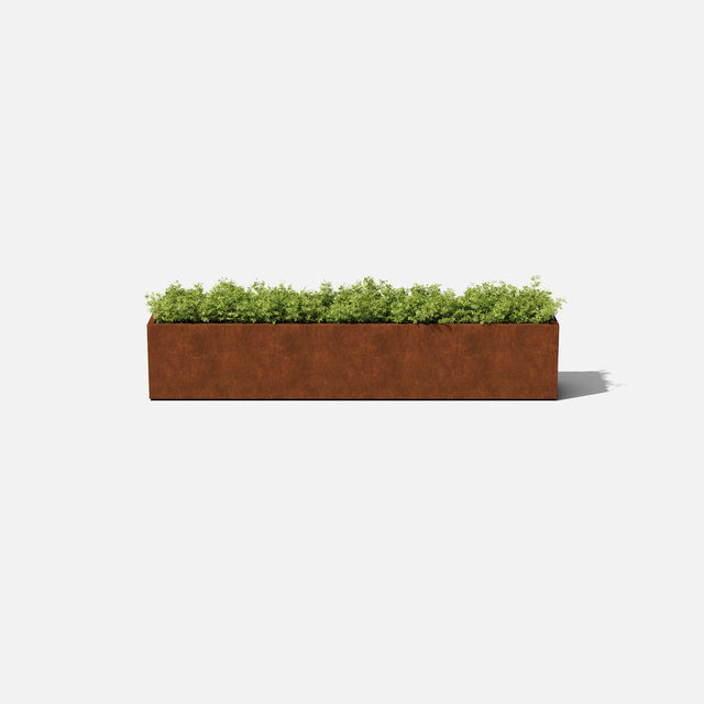 corten window box planter