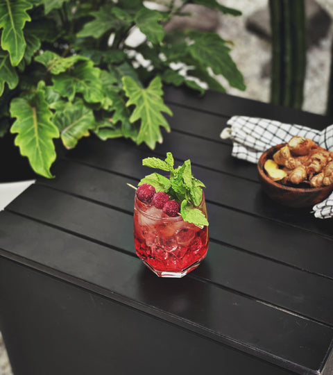 how to mix a cranberry and ginger fizz drink