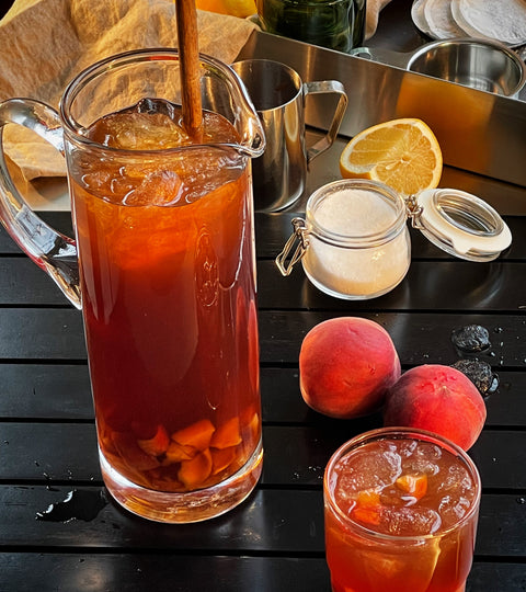 how to make peach bourbon sweet tea