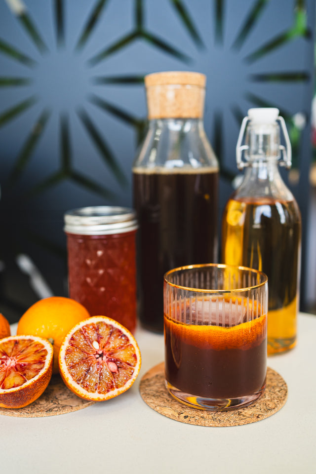 how to make a spiced blood orange old fashioned