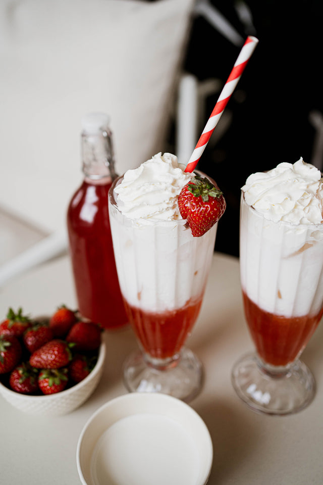 how to make a strawberry and cream italian soda