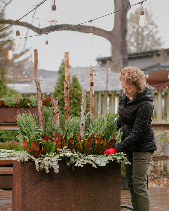 diy winter arrangement