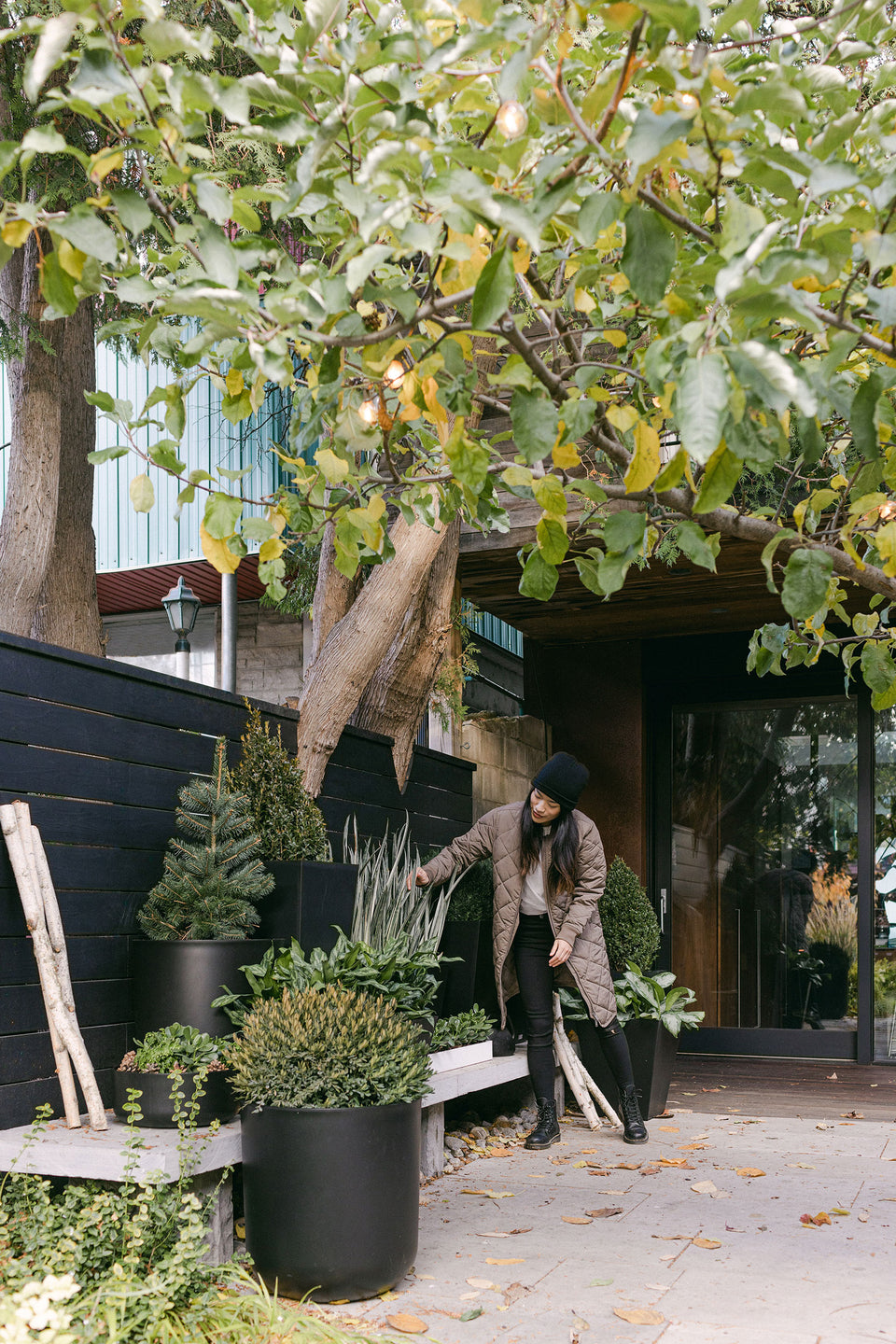 Corten Tall Leaf Rim Patio Planter