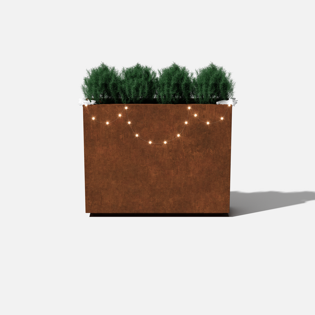 corten long box planter