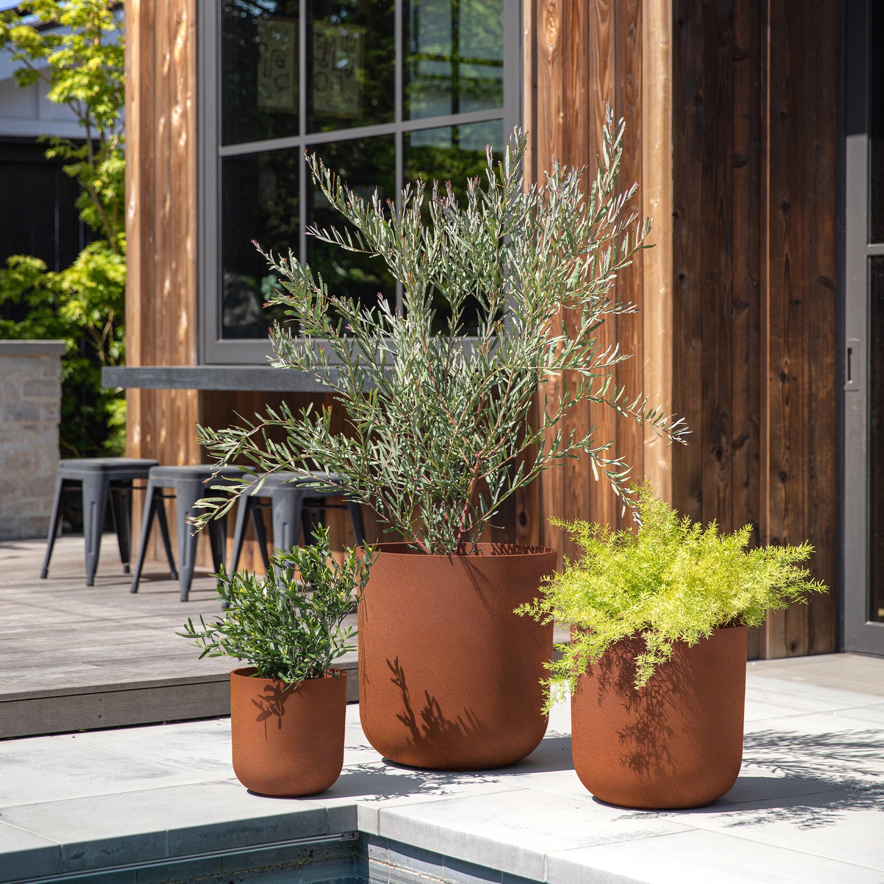 tara verapottery ハンドペイントスペインヴィンテージ壺 patina kona planter trio – Veradek US