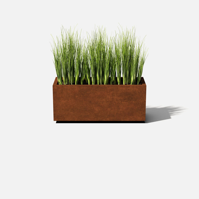 corten long box planter