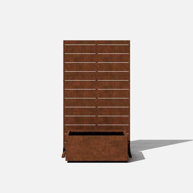 corten long box planter